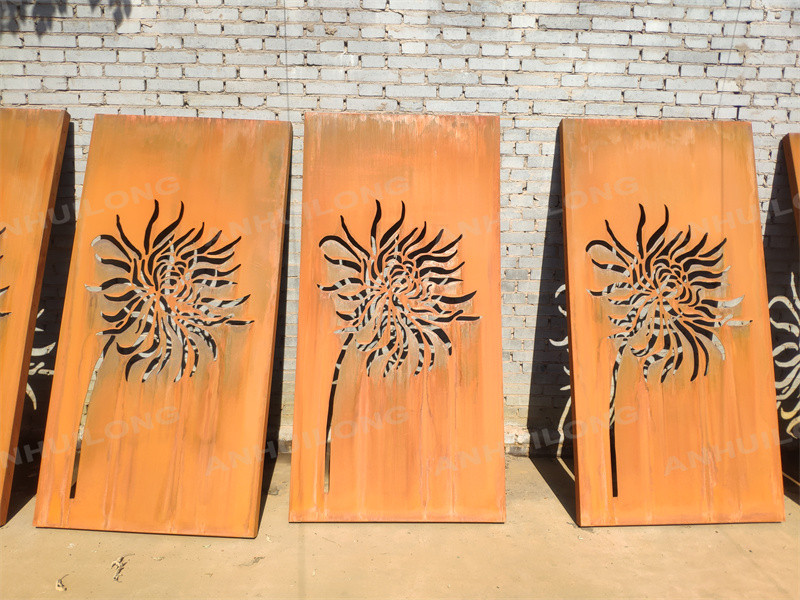 yard corten fence traders